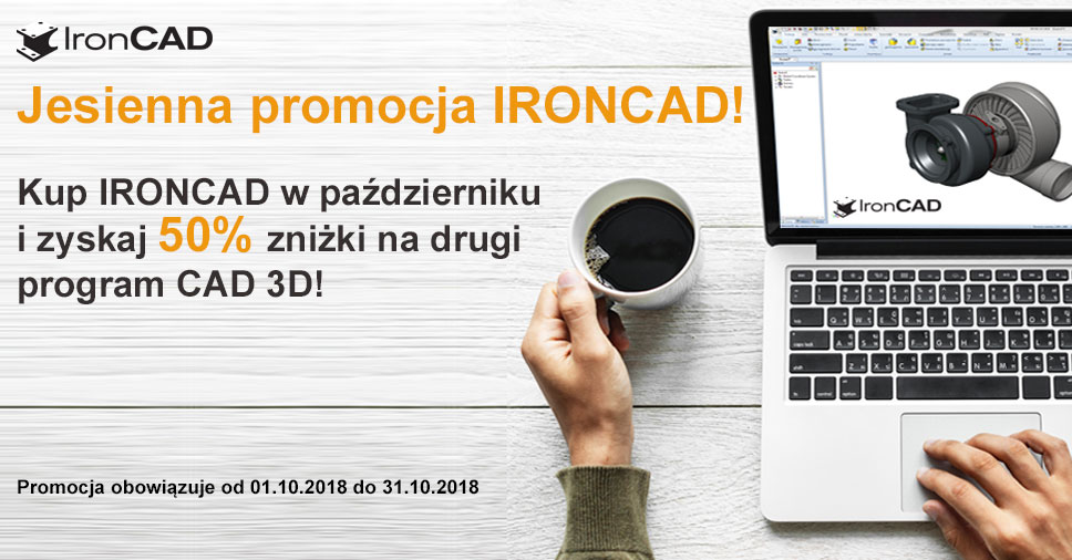 Jesienna promocja IRONCAD: Zyskaj 50% zniżki na drugi program CAD 3D